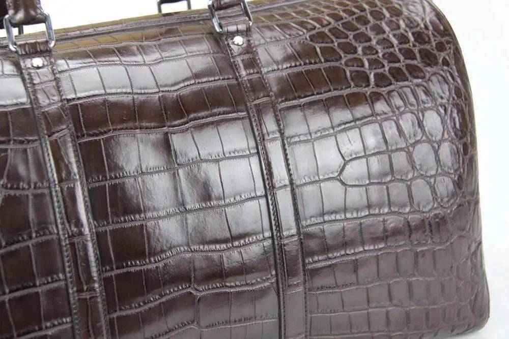 Crocodile Belly Leather Super Large Travel Duffel Bag