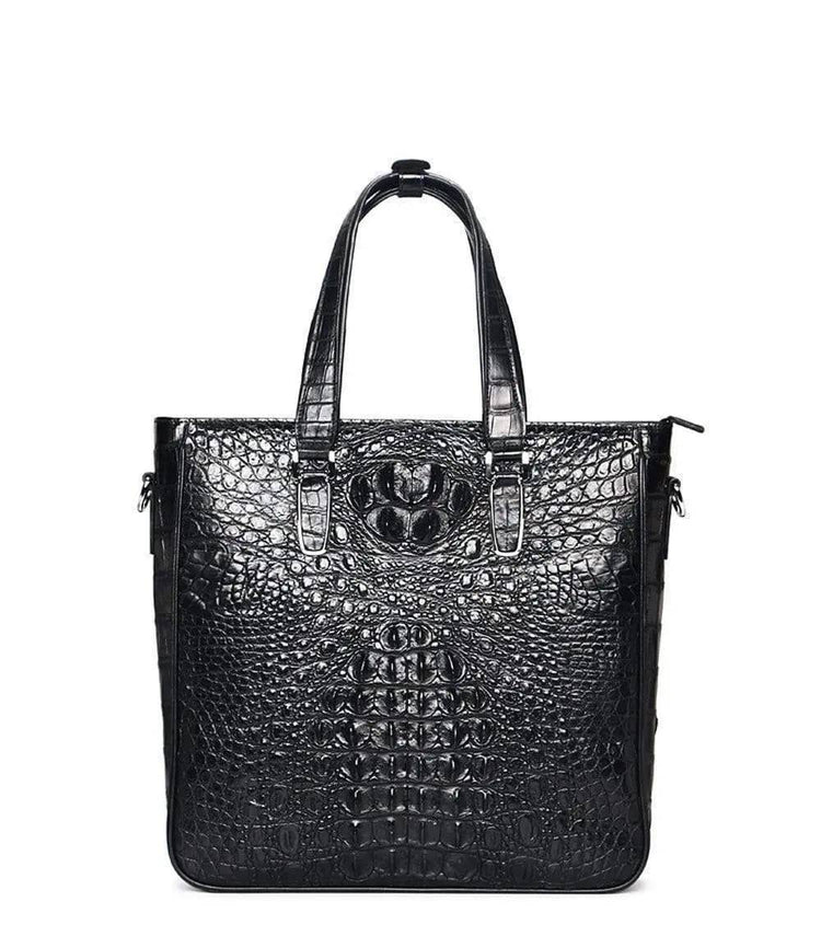 Crocodile Leather  Simple Square  Tote bags