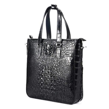 Crocodile Leather  Simple Square  Tote bags