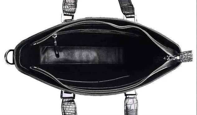 Crocodile Leather  Simple Square  Tote bags