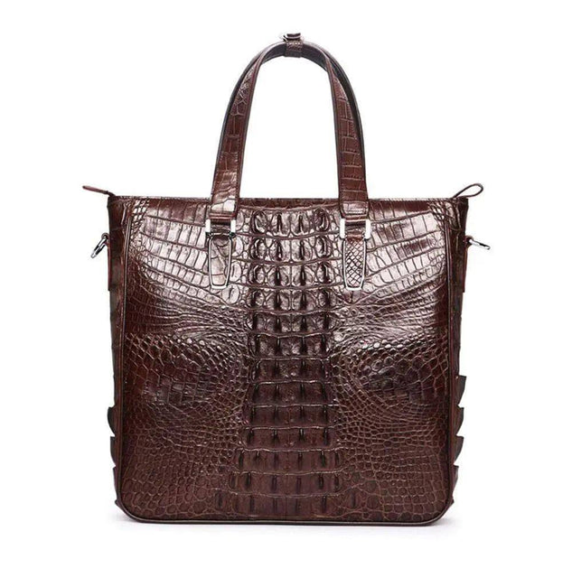 Crocodile Leather  Simple Square  Tote bags