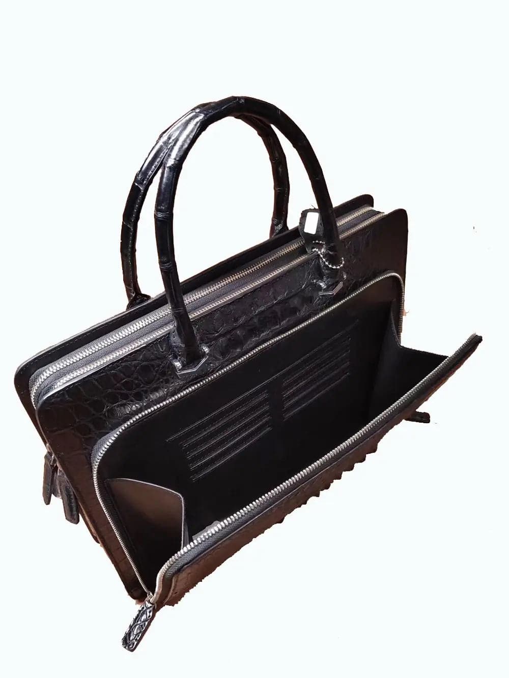 Crocodile Leather Briefcase Laptop Computer Handbag