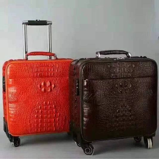 Crocodile Leather Luggage,Crocodile Leather Trolley Case,Suit Case