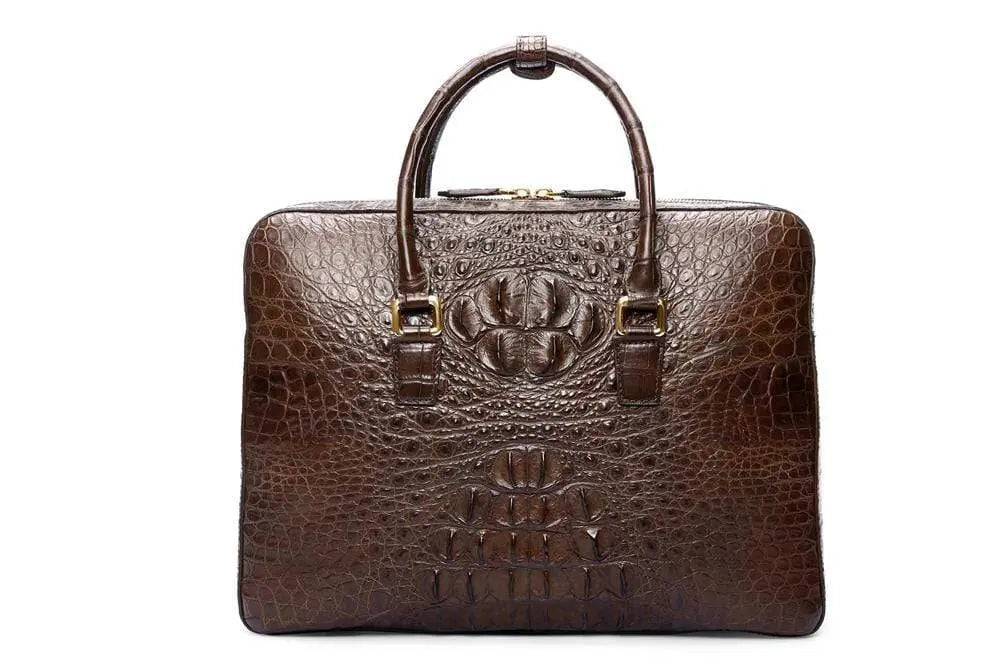 Crocodile Leather Travel Briefcase