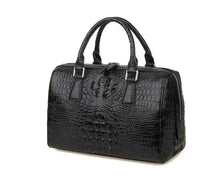 Crocodile Skin  Leather Boston Satchel Bags