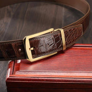 Crocodile Skin Belly Leather Belt 4250