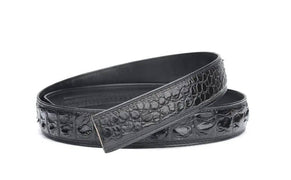 Crocodile Skin Bone Leather Waist Belt Without Buckle