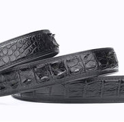 Crocodile Skin Bone Leather Waist Belt Without Buckle