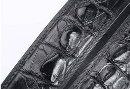 Crocodile Skin Bone Leather Waist Belt Without Buckle
