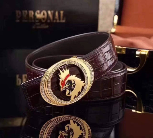 Crocodile Skin Leather Chicken Belt  For Mens Belt