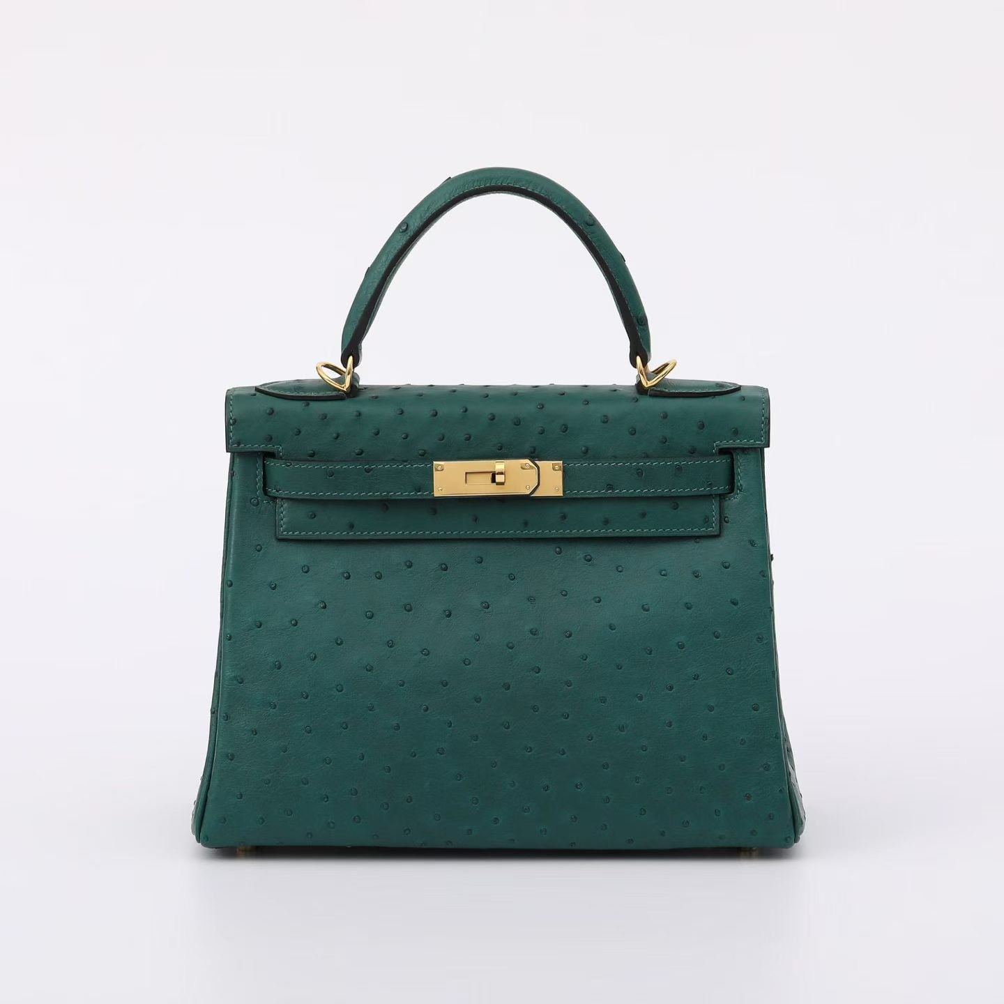 Genuine Ostrich Skin Leather Flap Tote  Bags