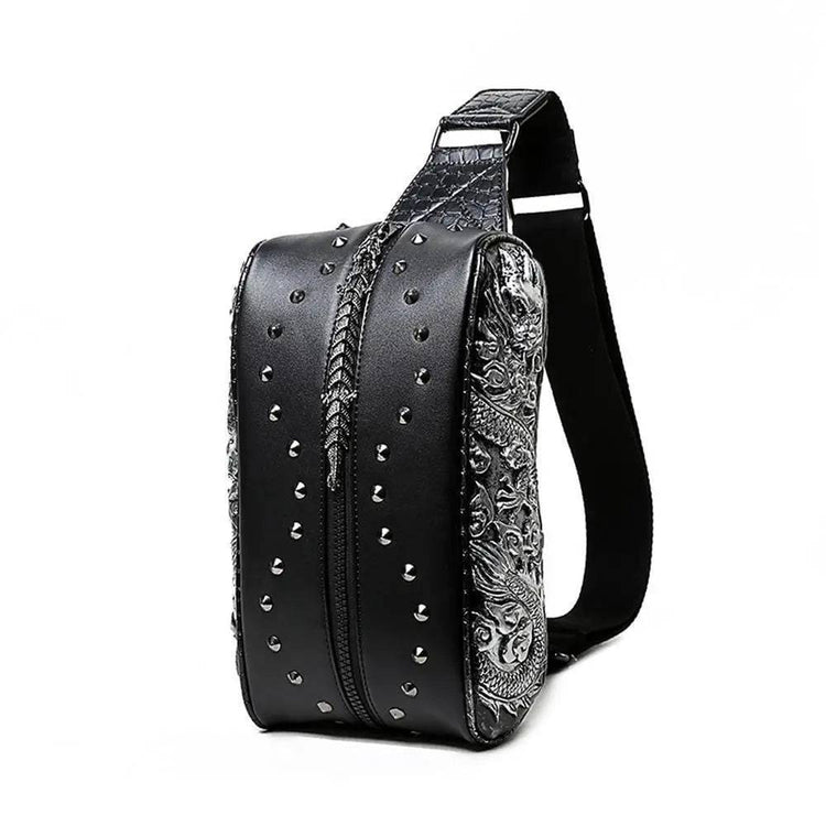 Fashion 3D Punk Rivets  Backpack  Travelling Rucksack  Computer Bag Without  Hat