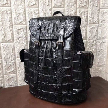 Genuine Crocodile  Bone Leather Backpack