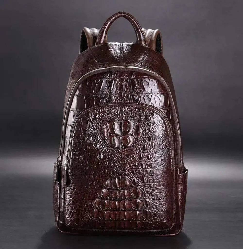 Genuine Crocodile Bone Leather Backpack For Men & Women