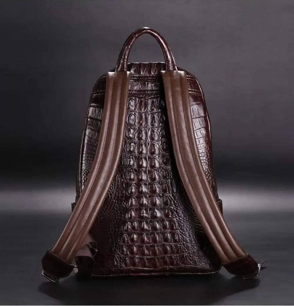 Genuine Crocodile Bone Leather Backpack For Men & Women