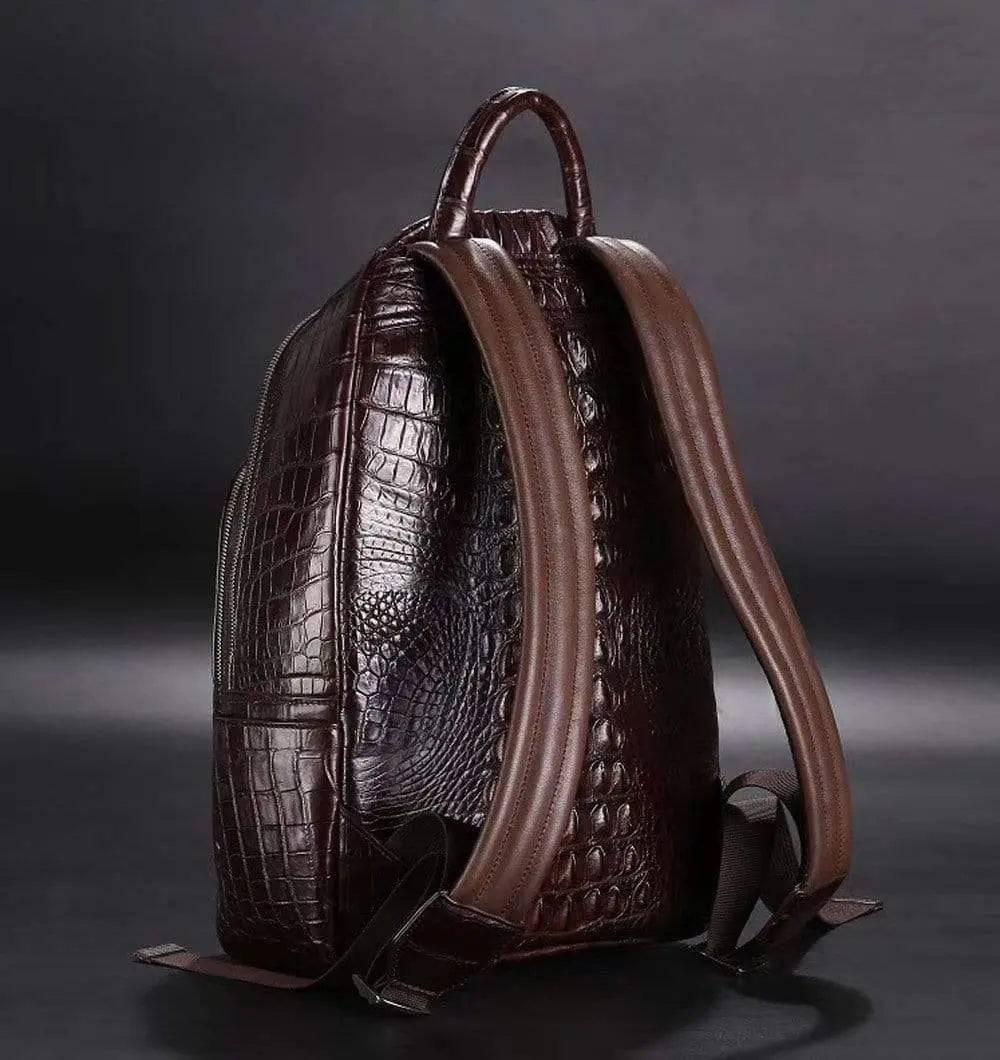 Genuine Crocodile Bone Leather Backpack For Men & Women