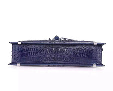Genuine Crocodile Briefcase For Men,Messenger,Laptop, Business Bag In Dark Blue