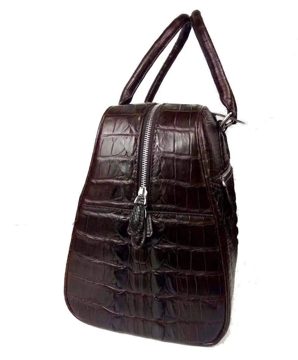 Genuine Crocodile Leather Bone Leather Large Travel Bags ,Weekend Bags, Holdalls and Duffles