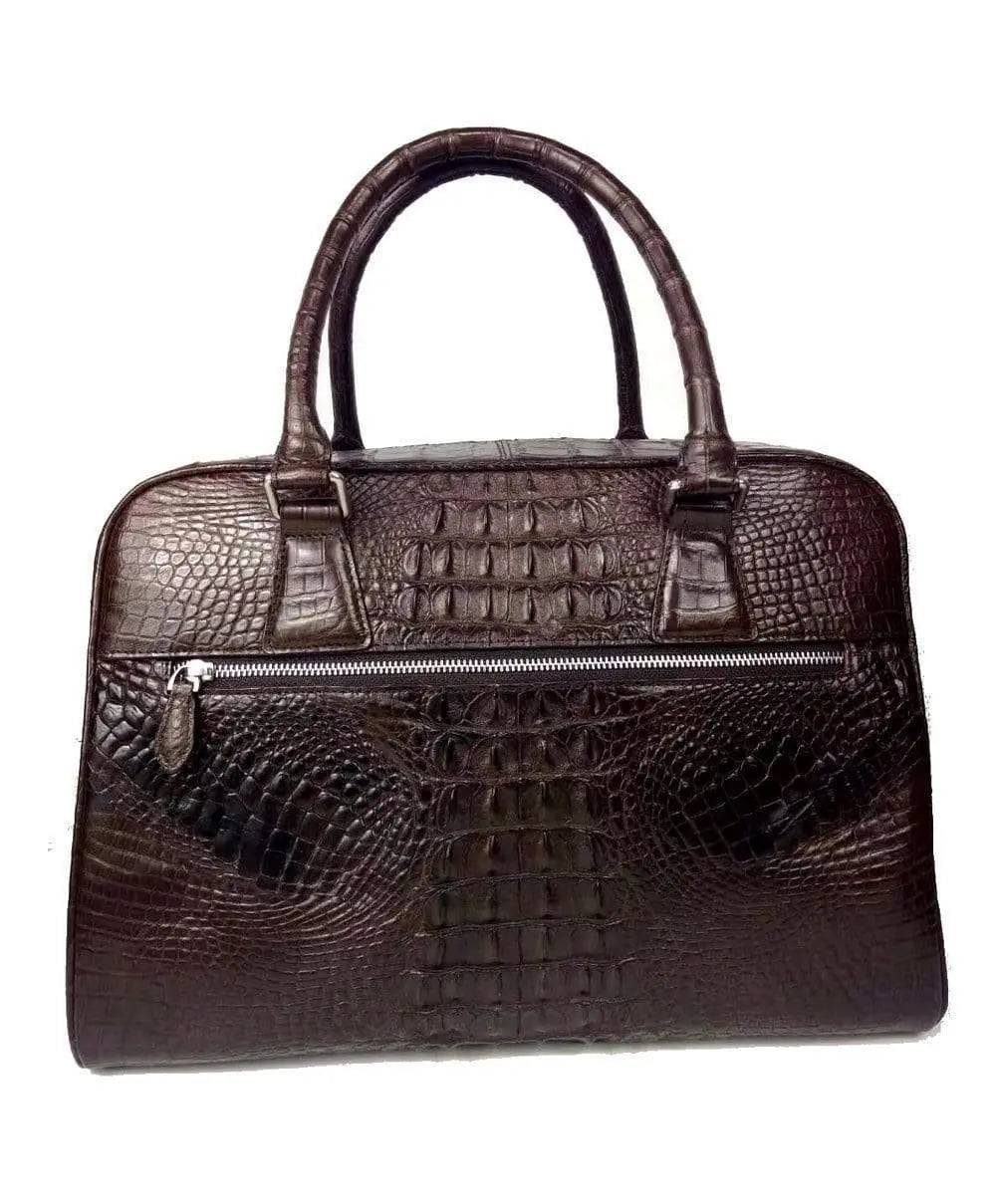 Genuine Crocodile Leather Bone Leather Large Travel Bags ,Weekend Bags, Holdalls and Duffles