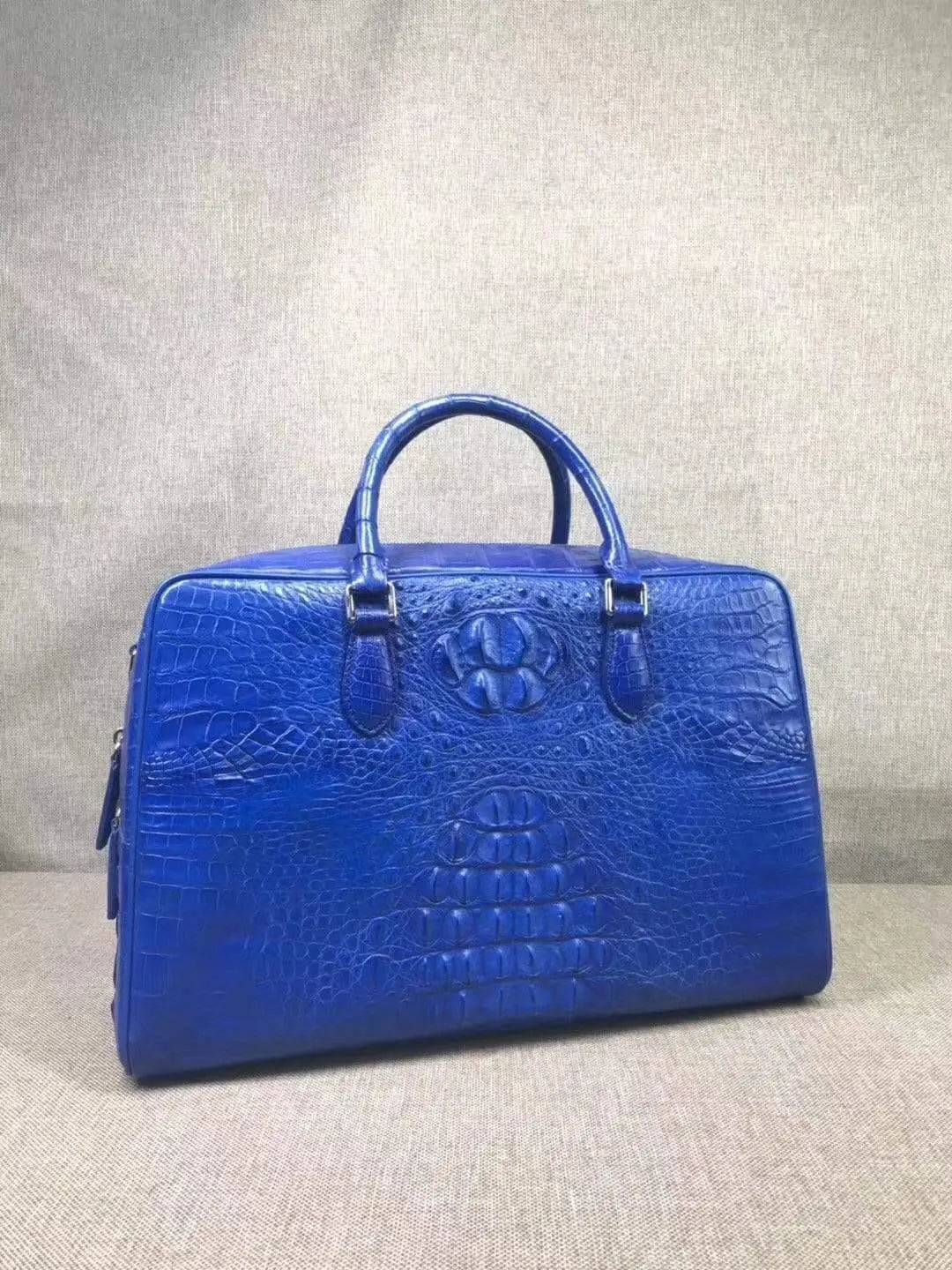 Genuine Crocodile Leather Bone Leather Large Travel Bags ,Weekend Bags, Holdalls and Duffles