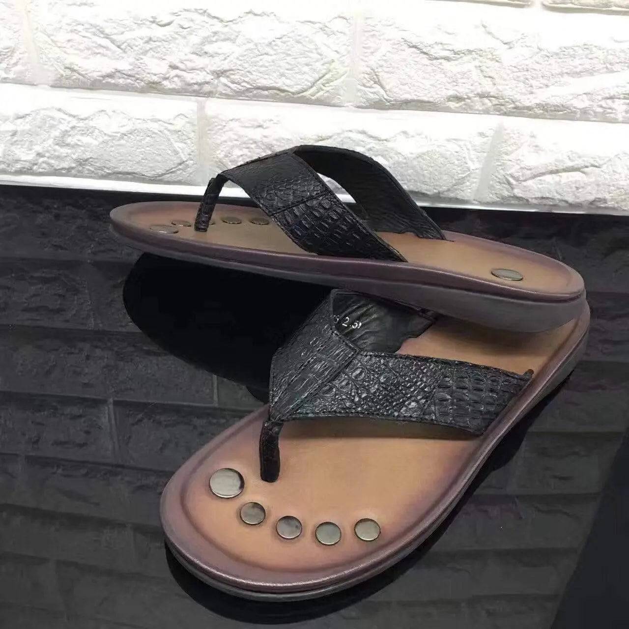 Crocodile Shoes Genuine Crocodile Leather Flip Flop