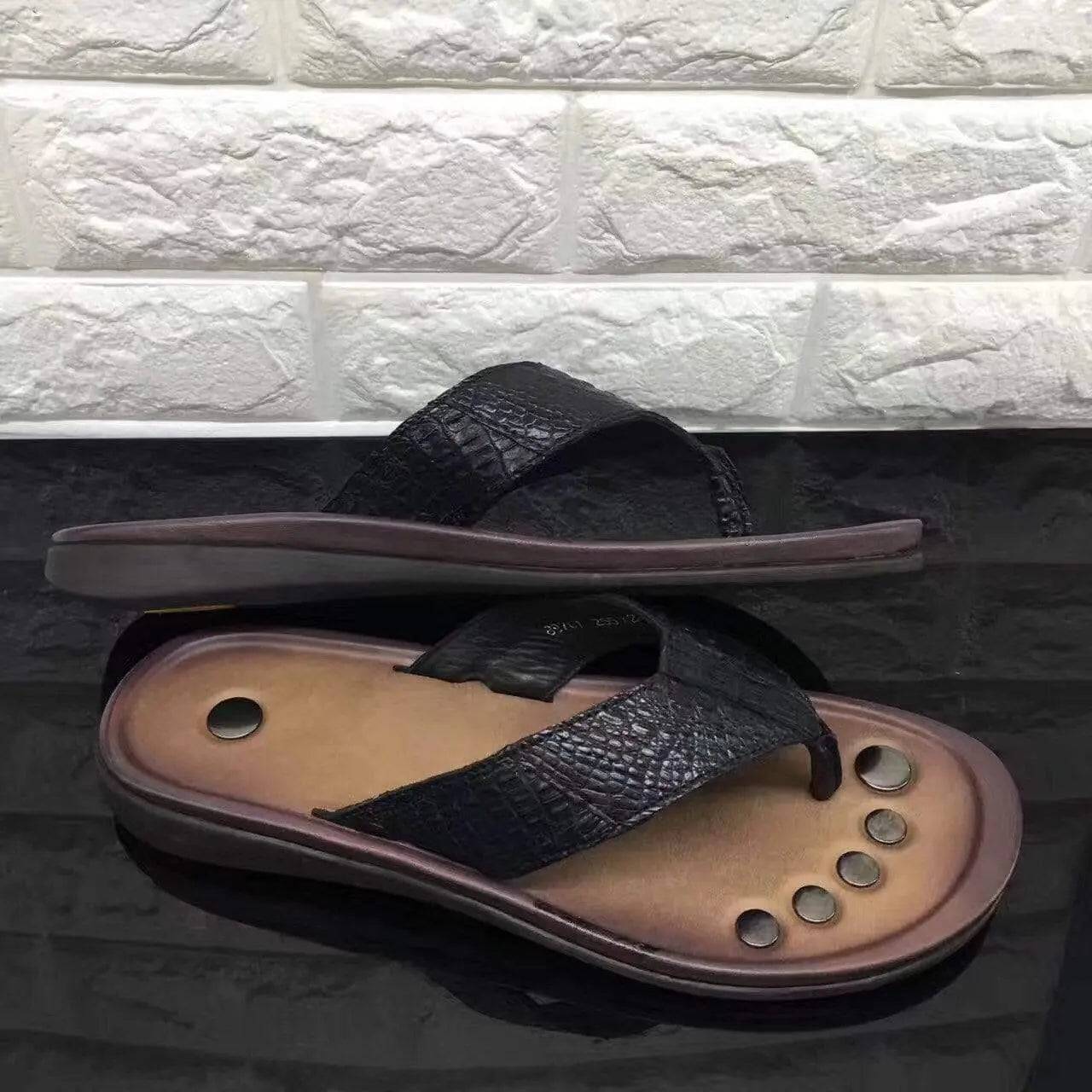 Crocodile Shoes Genuine Crocodile Leather Flip Flop