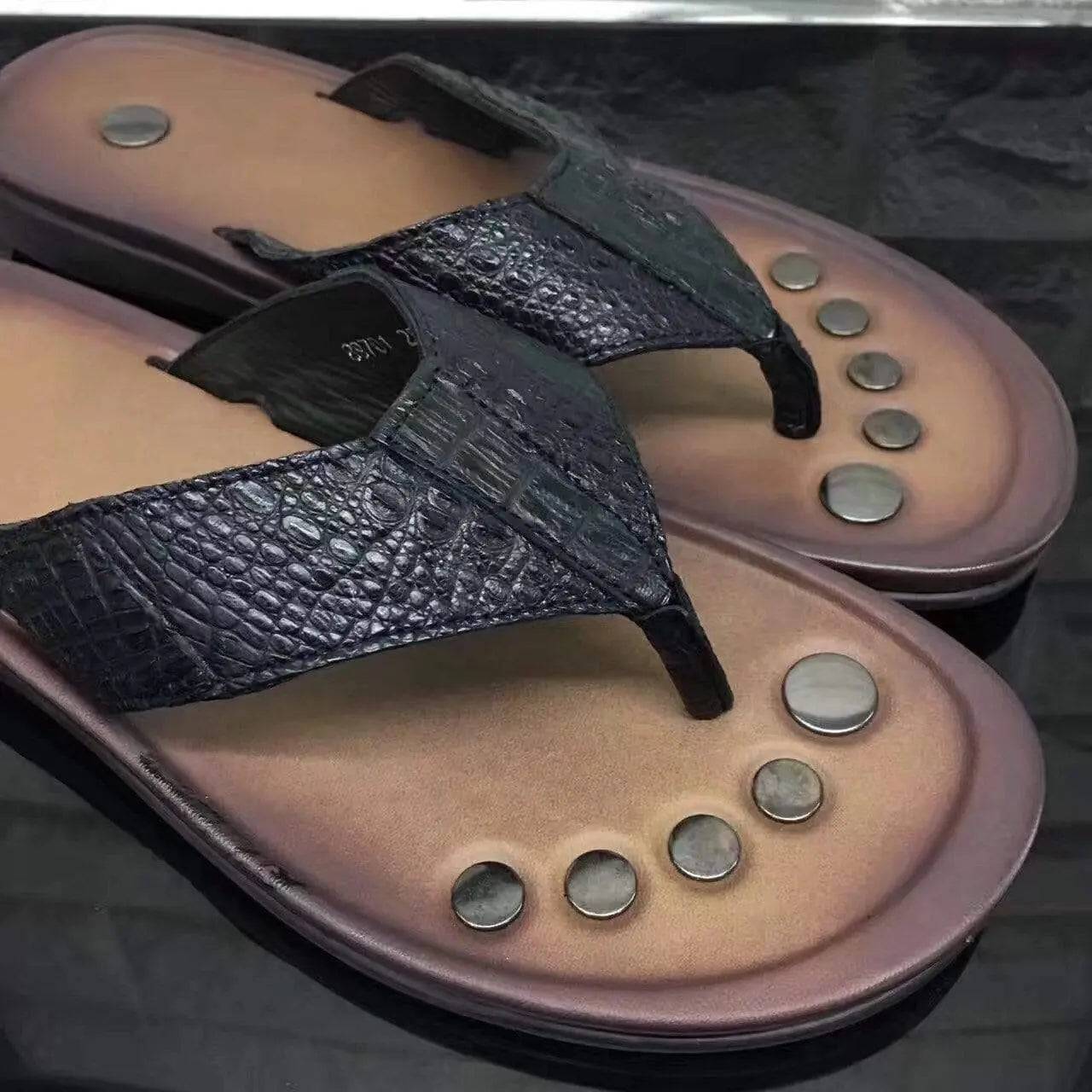 Crocodile Shoes Genuine Crocodile Leather Flip Flop