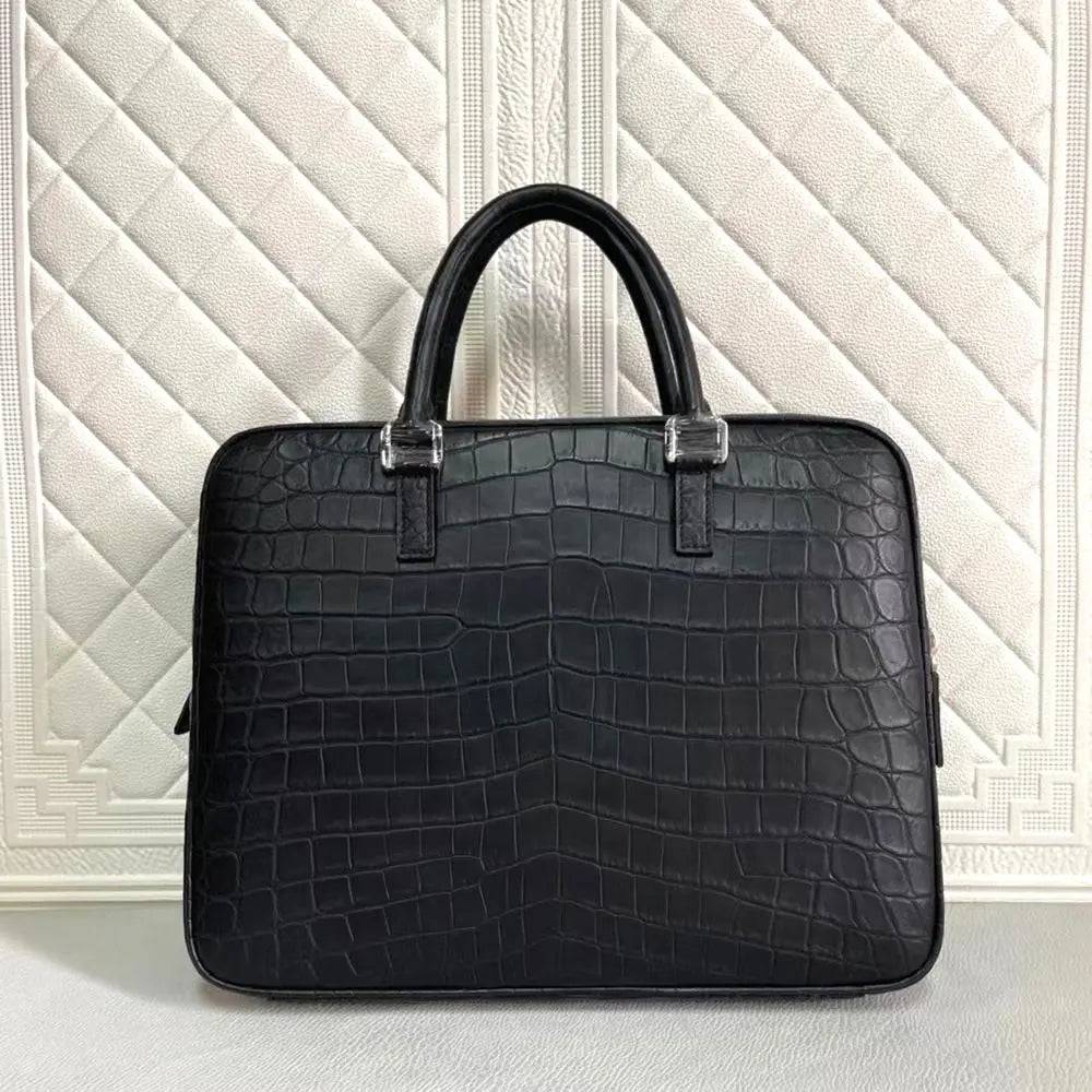 Genuine Crocodile Leather Men's Briefcase