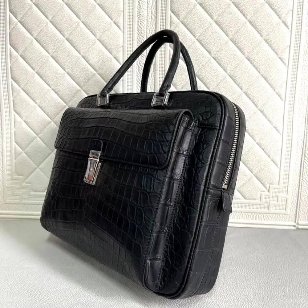 Genuine Crocodile Leather Men's Briefcase