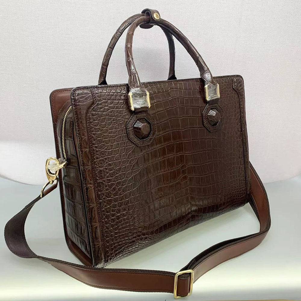 Crocodile Briefcase ,Crocodile Skin Belly Leather  Business Bags