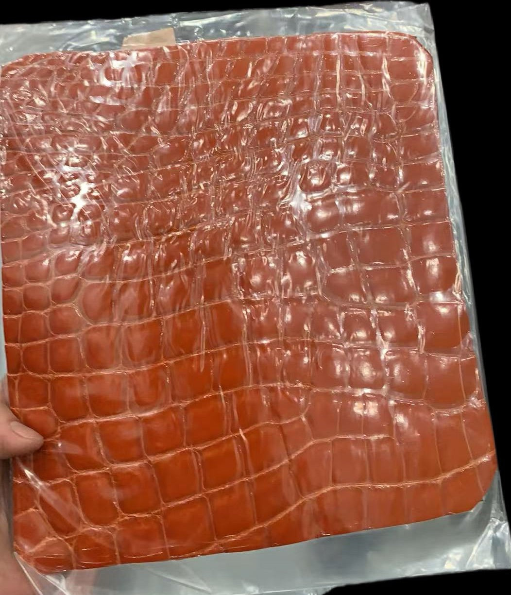 High Shiny Genuine Crocodile Skin Leather Zip Wallets