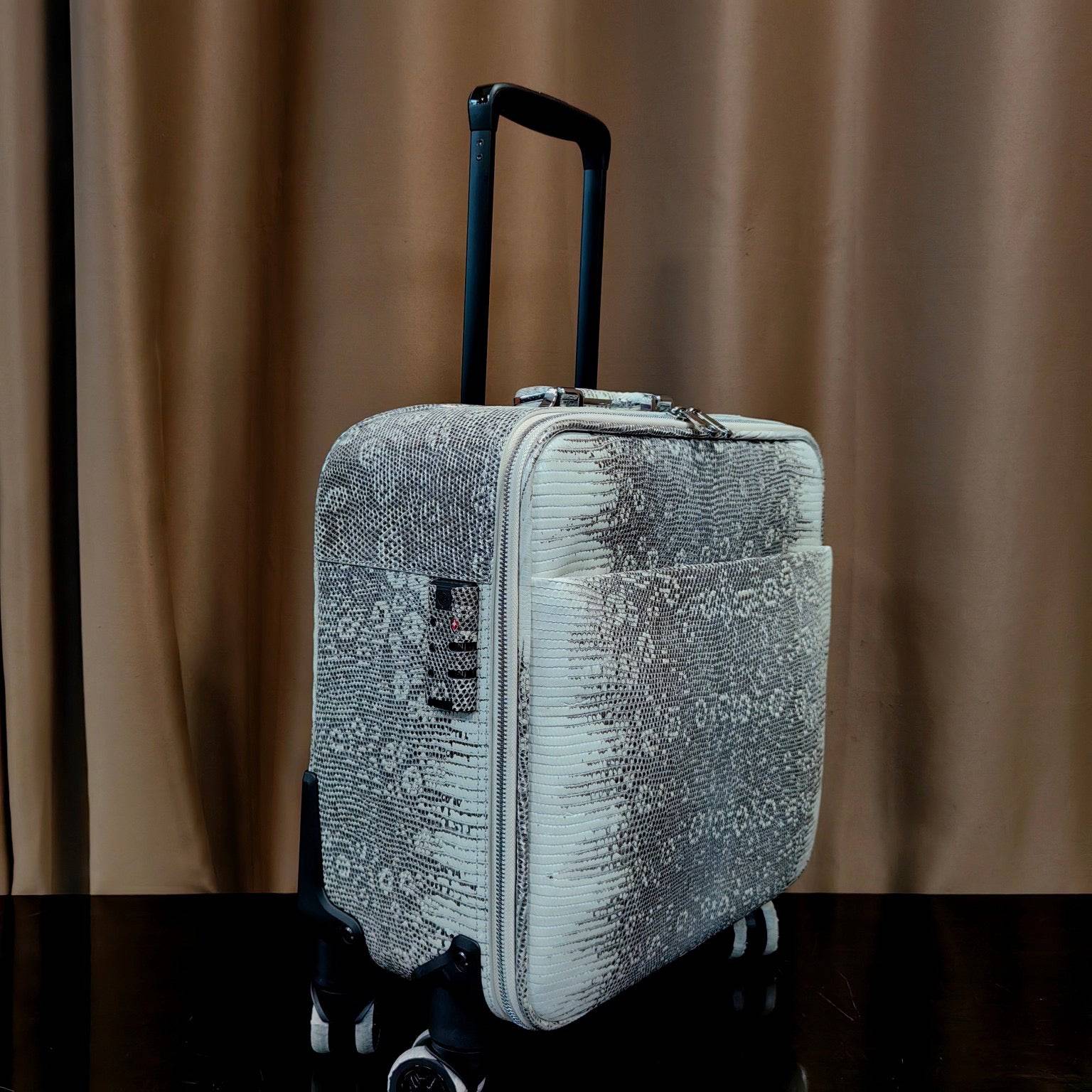 Real Lizard Leather 15-Inch Underseater Carry-On Luggage