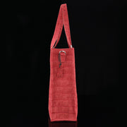 Unisex Sanded Genuine Crocodile Skin Leather Large Shopper Tote Bag