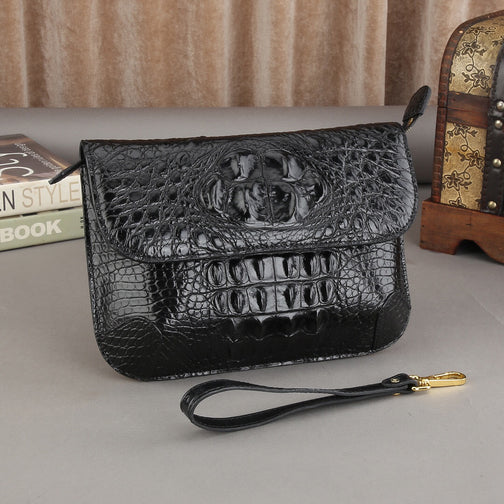 Unisex Crocodile Leather Cross Body Shoulder Bag