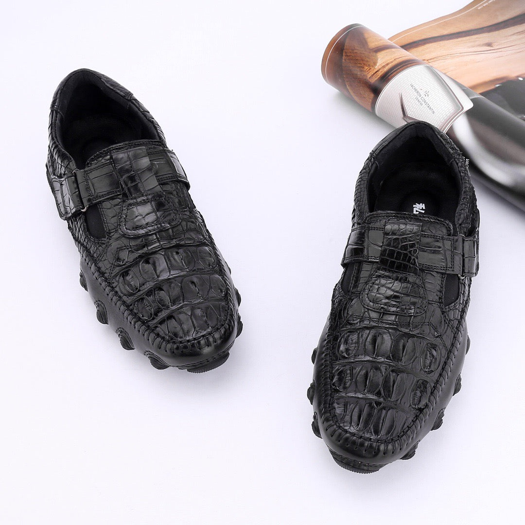 Crocodile Shoes Crocodile Leather Loafers Casual Driving Shoes