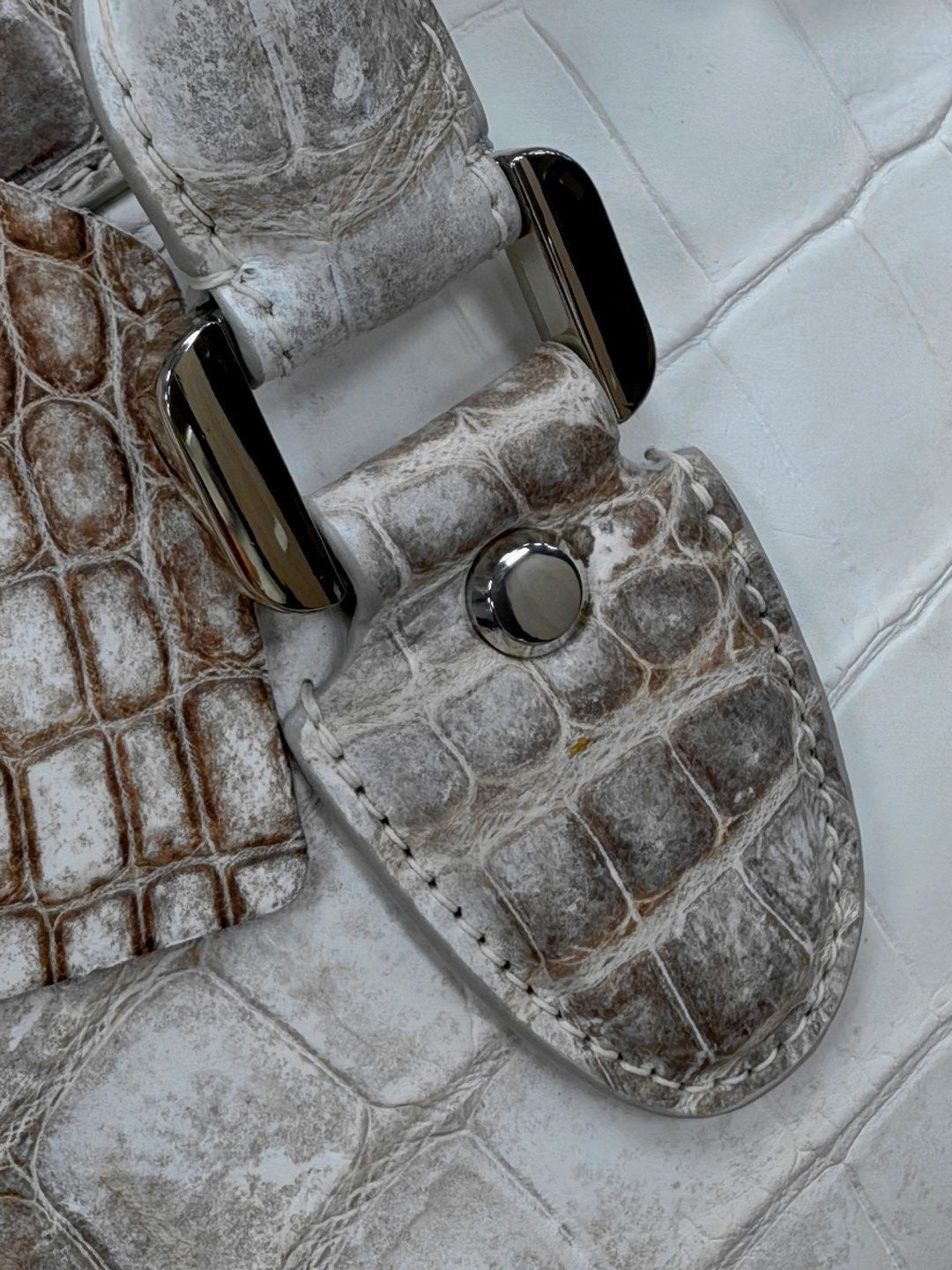 Unisex Himalayan Genuine Crocodile Leather Travel Duffel Bag, Mens Gift Weekend Bag Oversize Sport Gym Bag