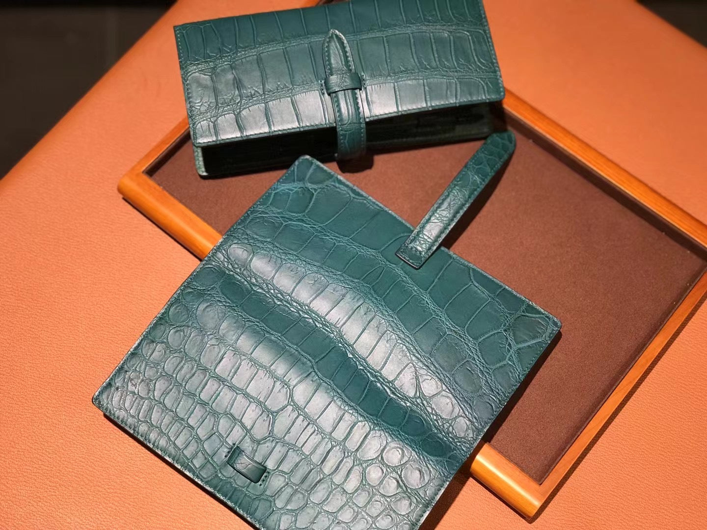 Genuine Crocodile Leather Cigar Bag