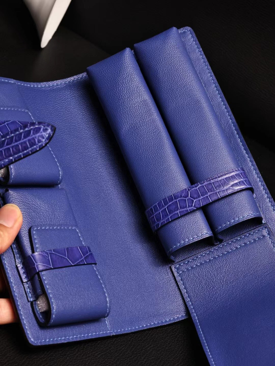 Genuine Crocodile Leather Cigar Bag