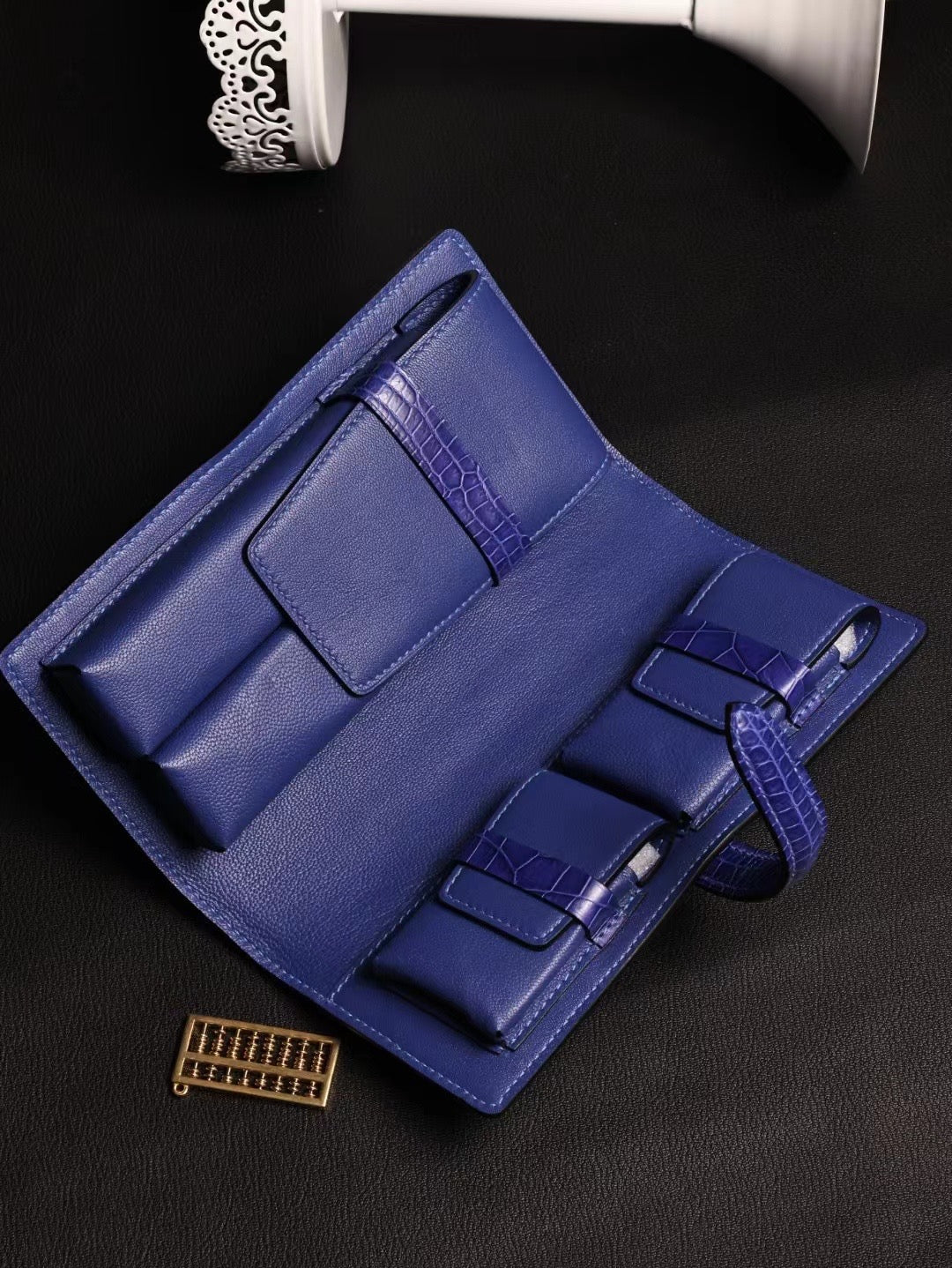 Genuine Crocodile Leather Cigar Bag