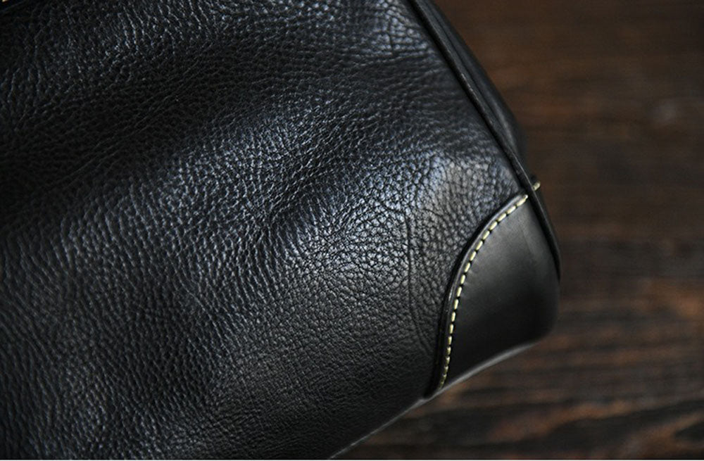 Unisex Vintage Oil Wax Leather Top Handle Bags