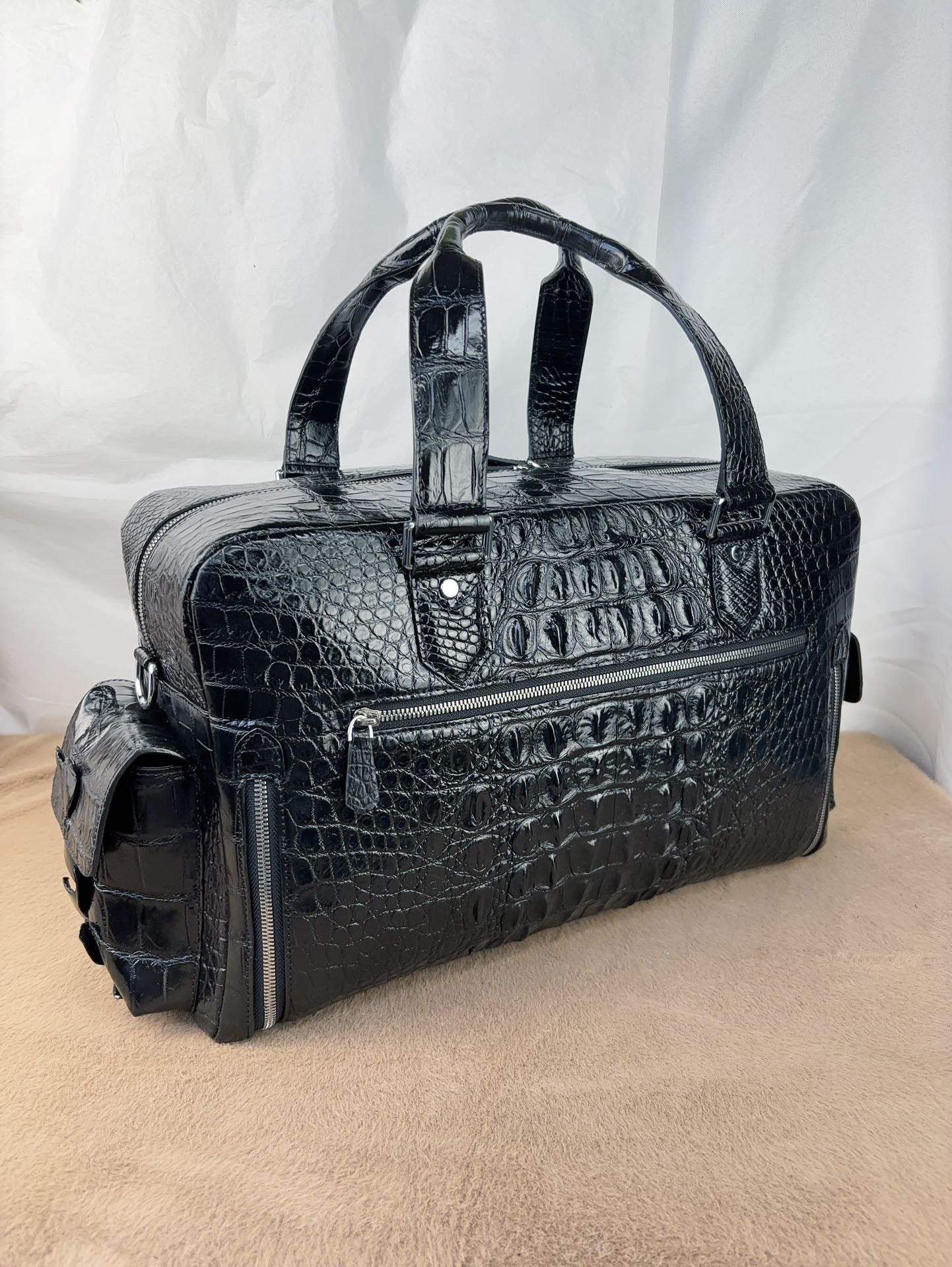 Crocodile Leather Shopper Business Handbag