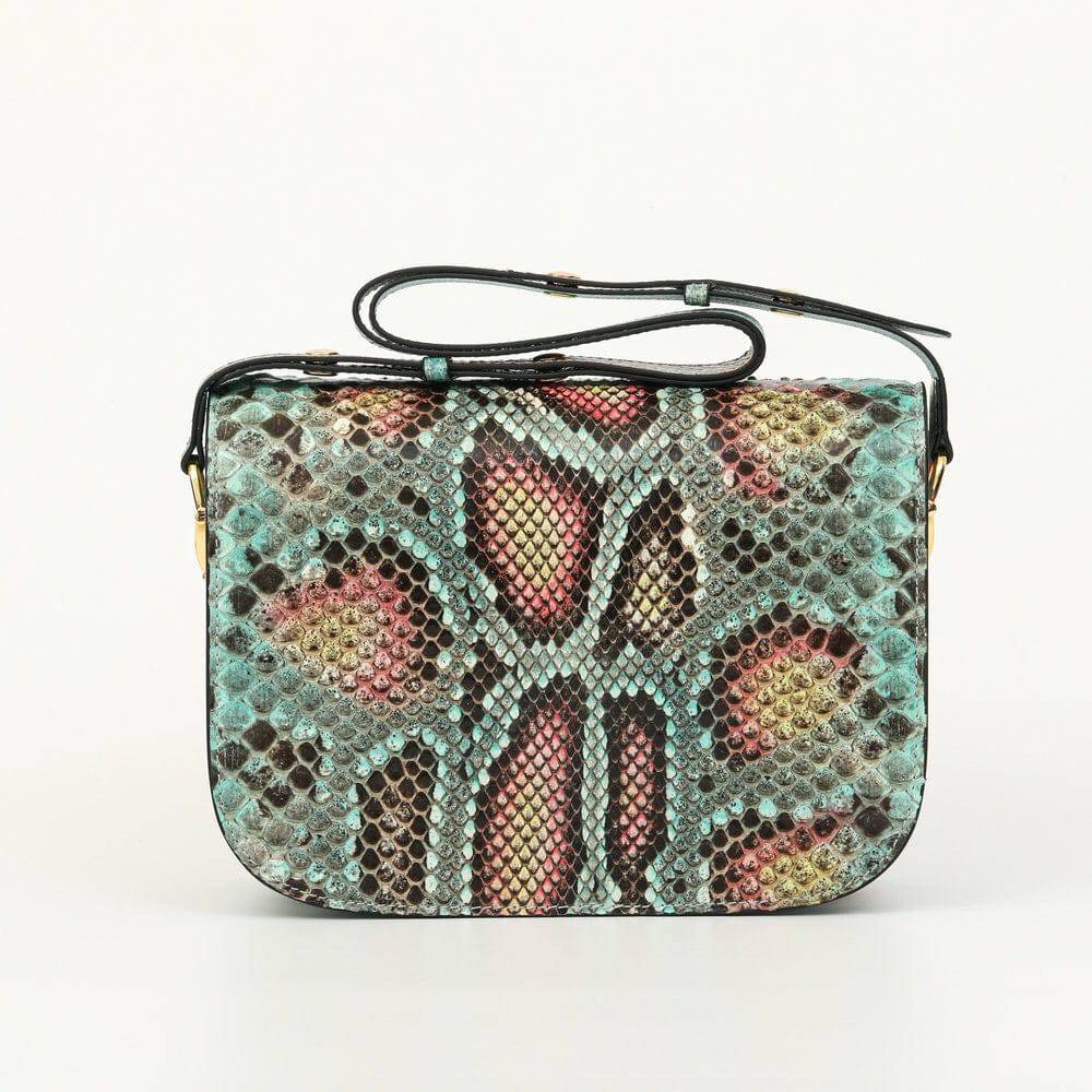 Womens Python Leather  Cross Body Shoulder Bag