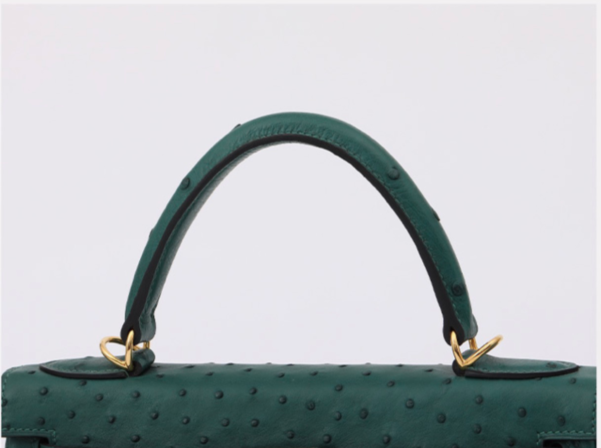 Genuine Ostrich Skin Leather Flap Tote  Bags