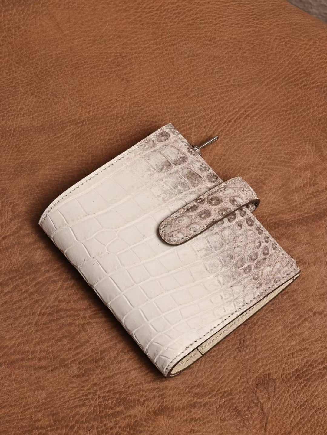 Genuine Crocodile Leather Binder Notebook Himalayan & Vintage Blue