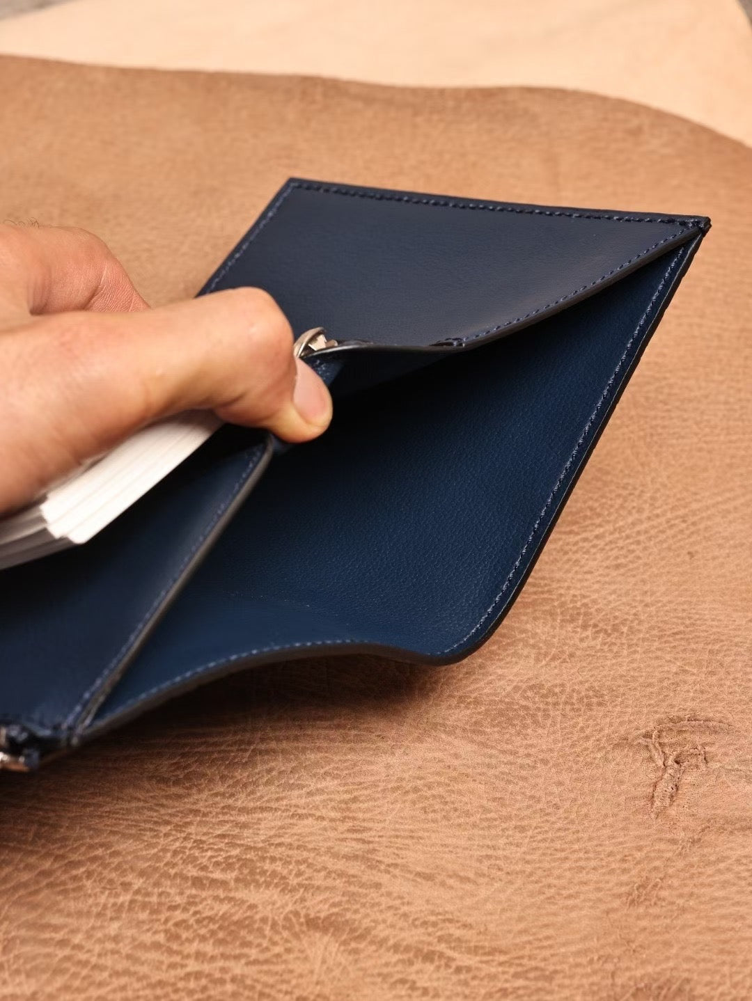 Genuine Crocodile Leather Binder Notebook Himalayan & Vintage Blue