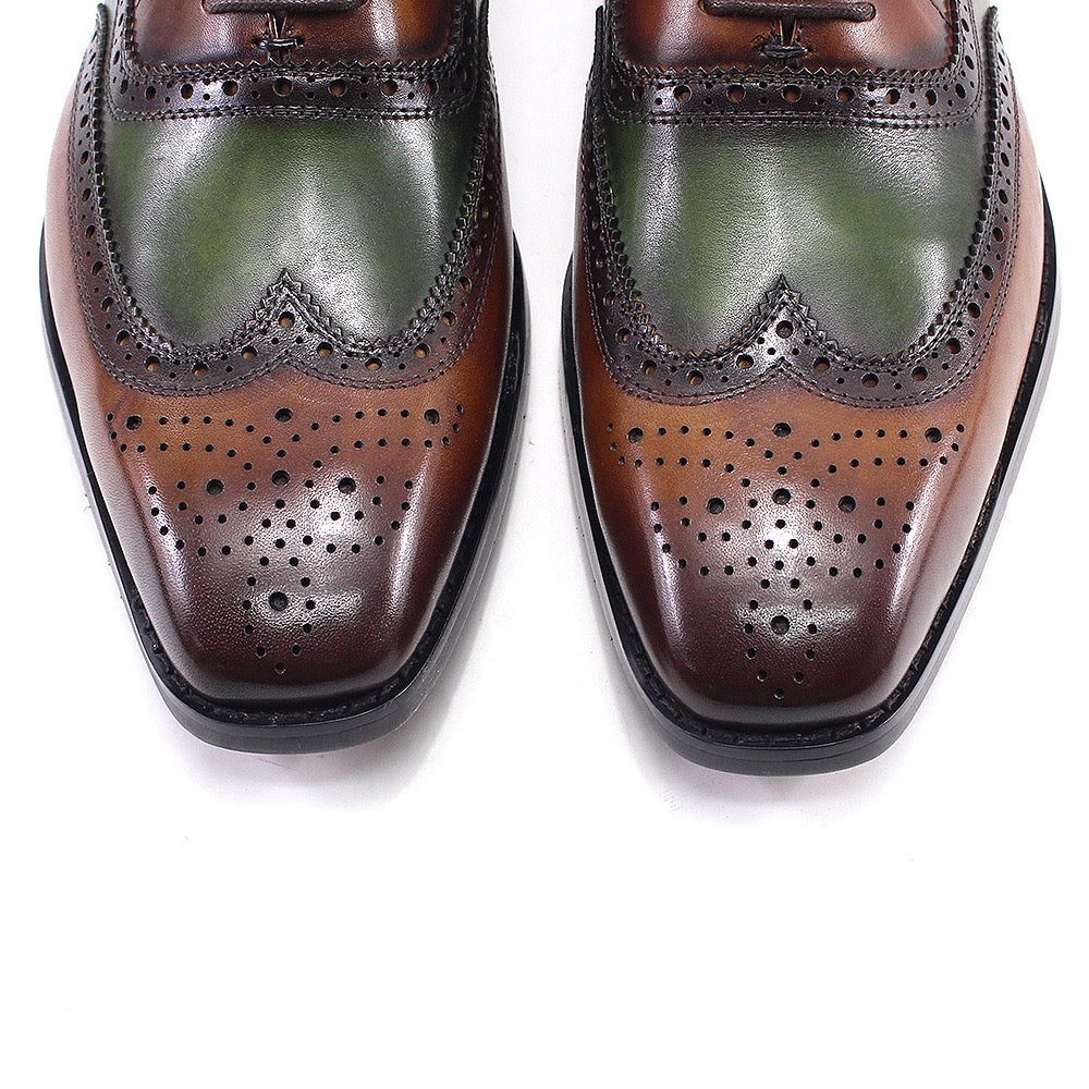 Men's leather shoes ,Vintage Brogue Lace Up Formal Dress Business Shoes Men