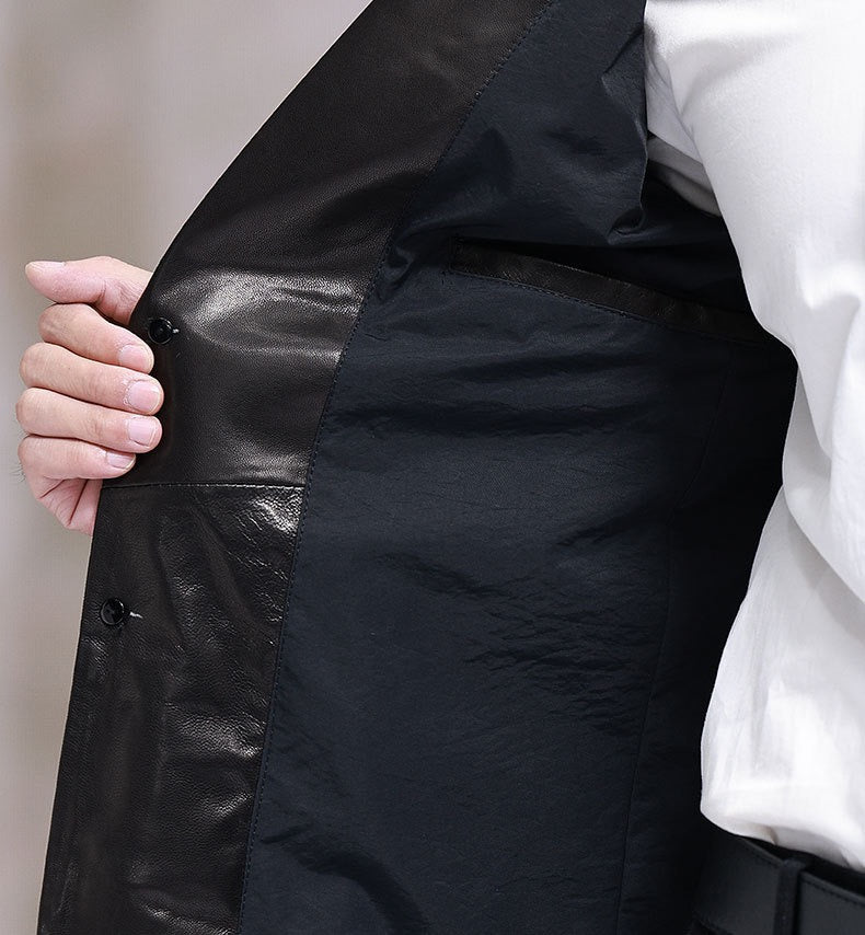 Black Leather Blazer