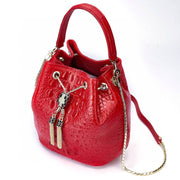 Genuine Crocodile Leather Backet Bag