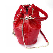 Genuine Crocodile Leather Backet Bag