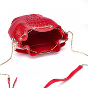 Genuine Crocodile Leather Backet Bag